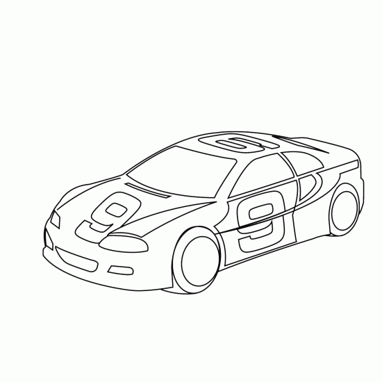 race car coloring pages nascar number 9 Coloring4free