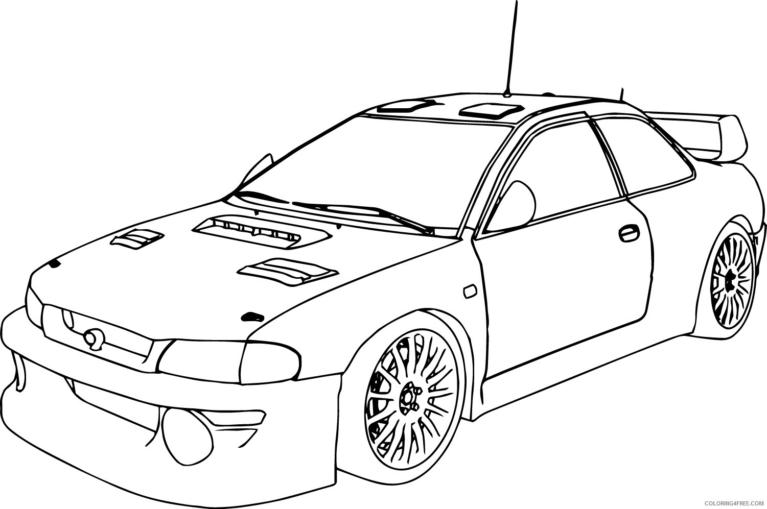 race car coloring pages rally car Coloring4free
