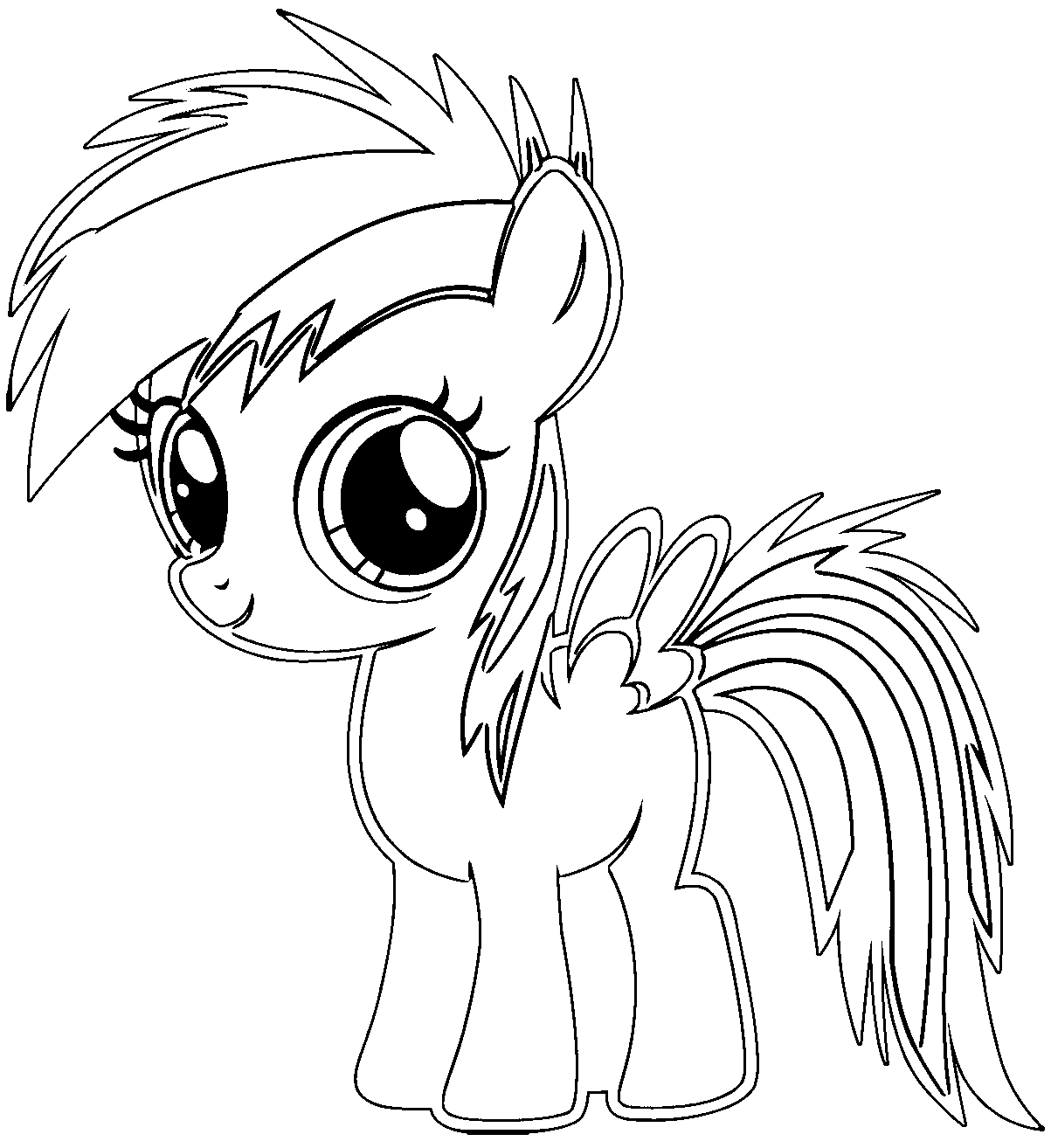 rainbow dash baby coloring pages Coloring4free