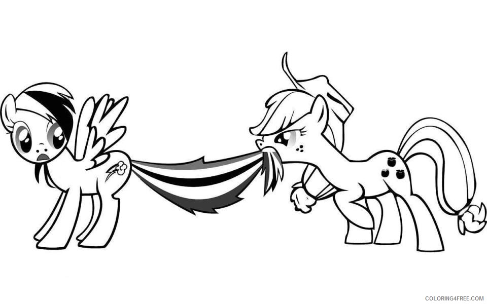 rainbow dash coloring pages and applejack Coloring4free