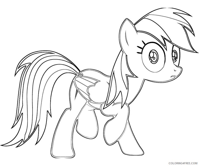 rainbow dash coloring pages free for kids Coloring4free