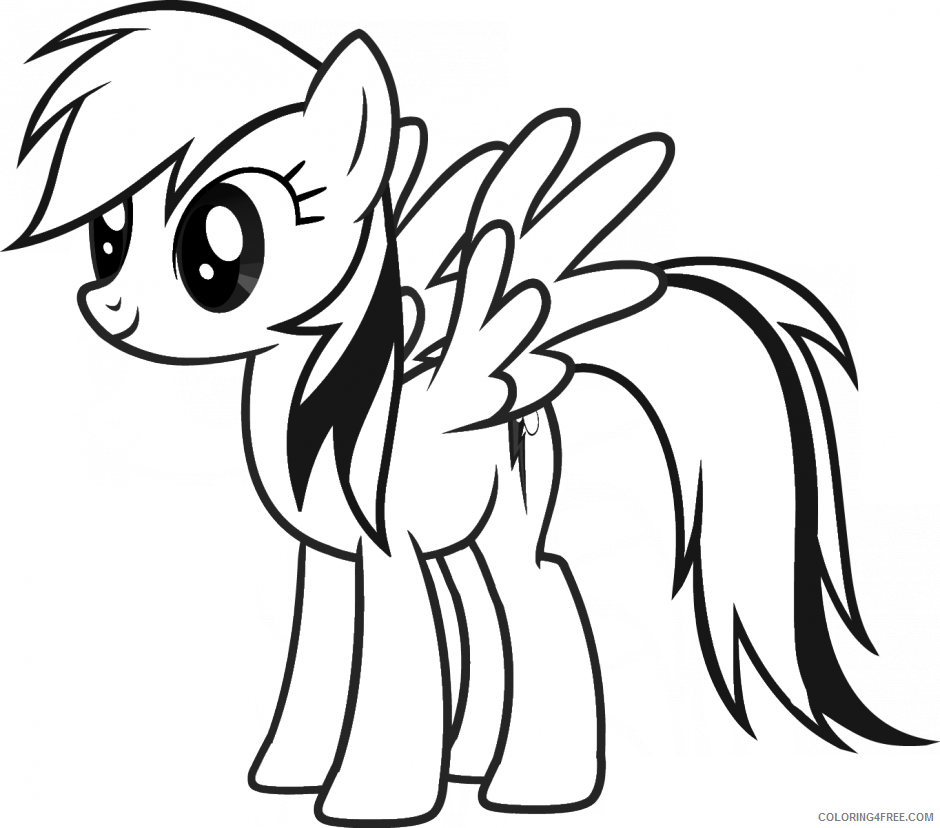 rainbow dash coloring pages printable Coloring4free