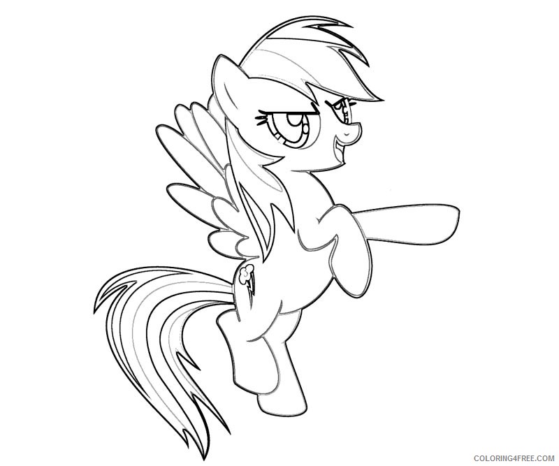 rainbow dash coloring pages standing Coloring4free