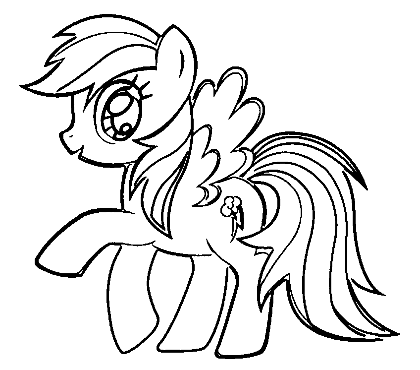 rainbow dash coloring pages to print Coloring4free
