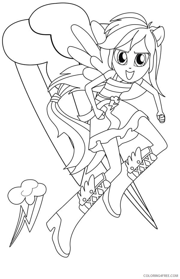 rainbow dash equestria girls coloring pages Coloring4free