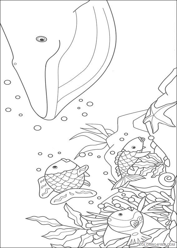 rainbow fish coloring pages and the big blue whale Coloring4free