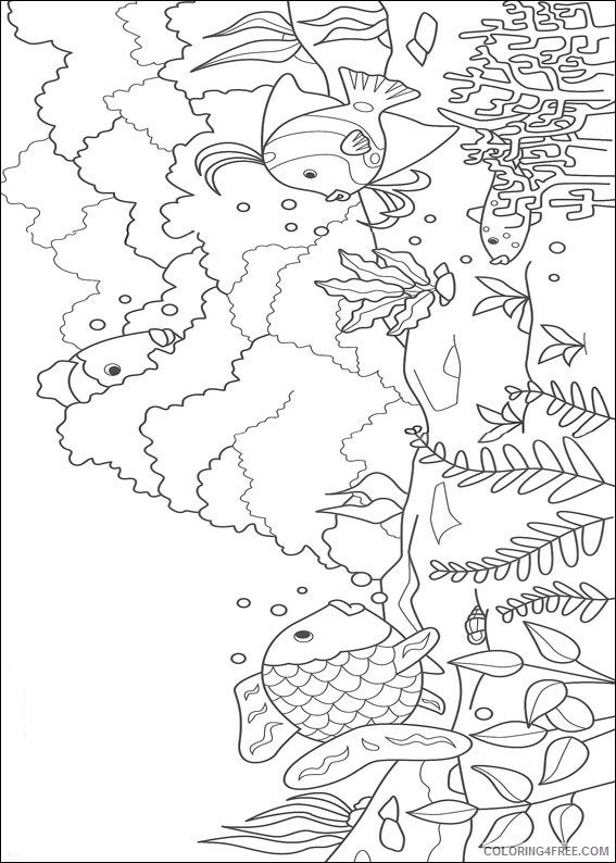 rainbow fish coloring pages playing hide and seek Coloring4free