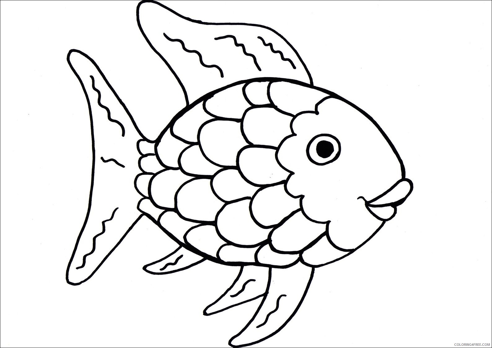 rainbow fish coloring pages printable Coloring4free