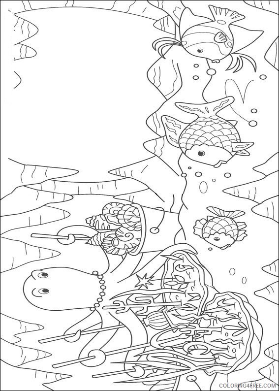 rainbow fish coloring pages wanda the octopus Coloring4free