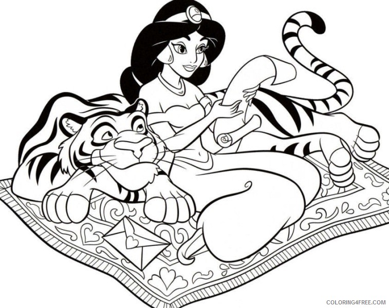 rajah and jasmine coloring pages Coloring4free