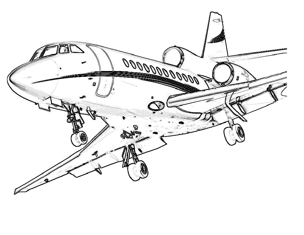 realistic airplane coloring pages Coloring4free
