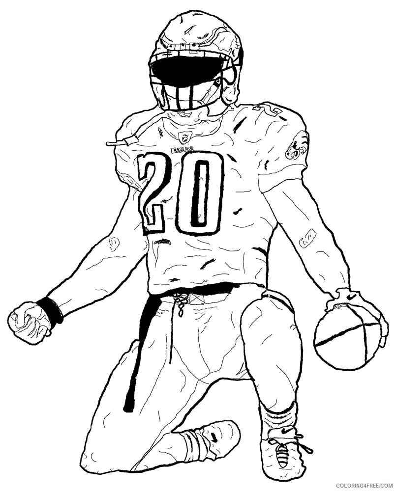 realistic football player coloring pages Coloring4free