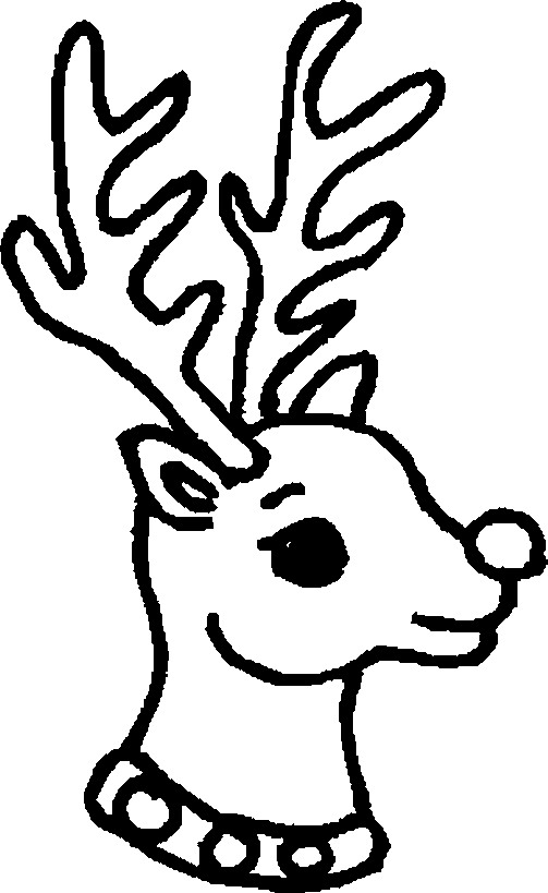 reindeer coloring pages for toddler Coloring4free