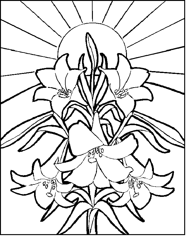 religious coloring pages lily flowers Coloring4free