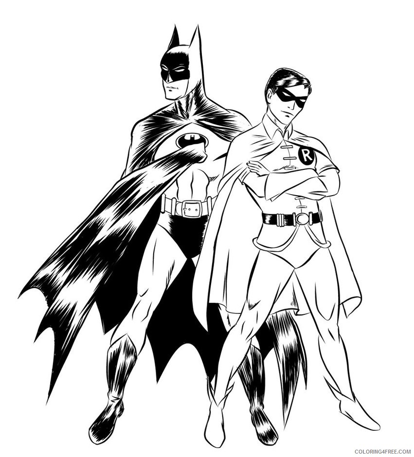 robin coloring pages and batman Coloring4free