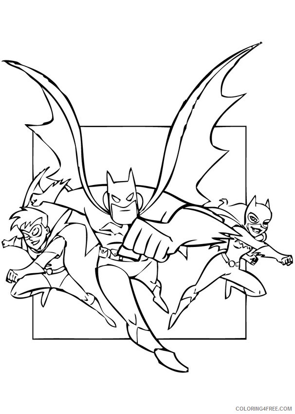 robin coloring pages batman catwoman Coloring4free