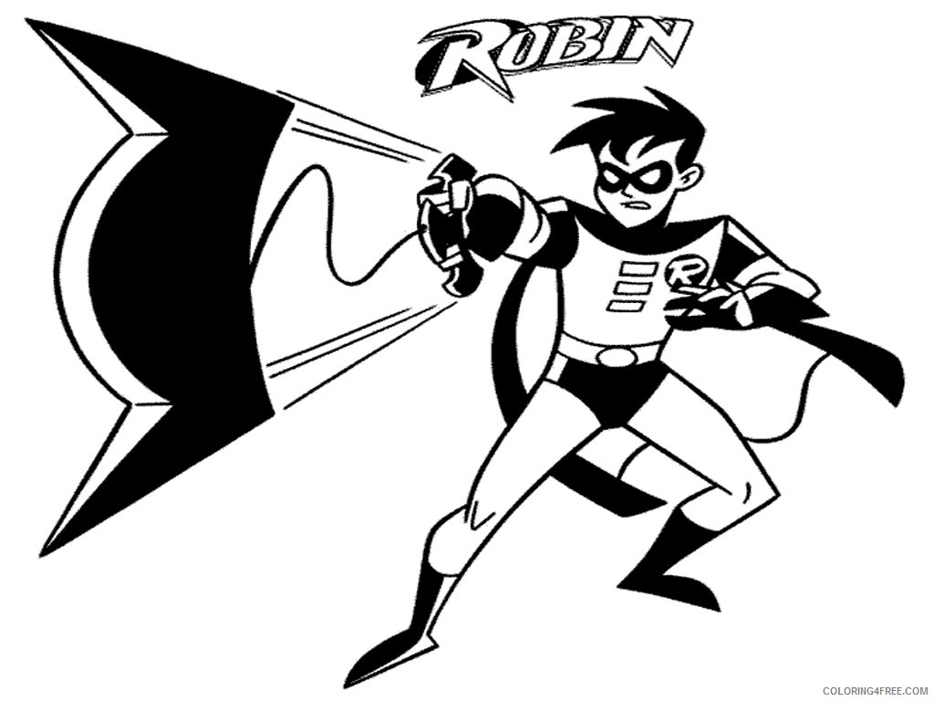 robin coloring pages for boys Coloring4free