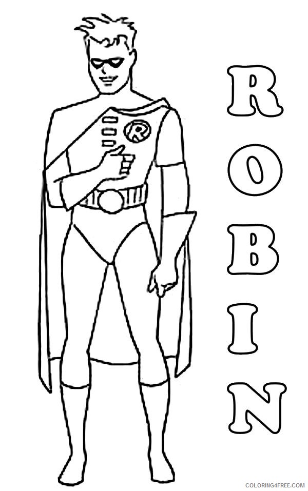 robin coloring pages free to print Coloring4free