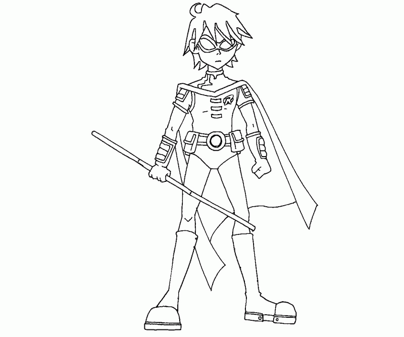 robin coloring pages with staff Coloring4free