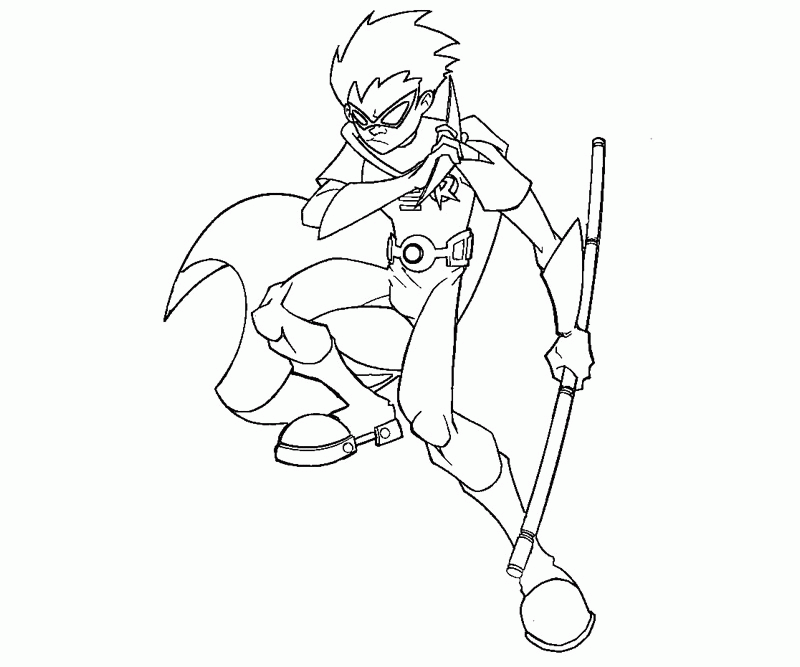 robin coloring pages with weapons Coloring4free