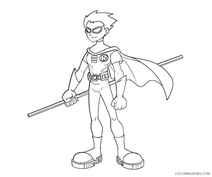 robin teen titans coloring pages 2 Coloring4free