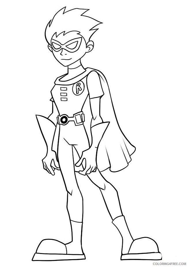 robin teen titans coloring pages Coloring4free