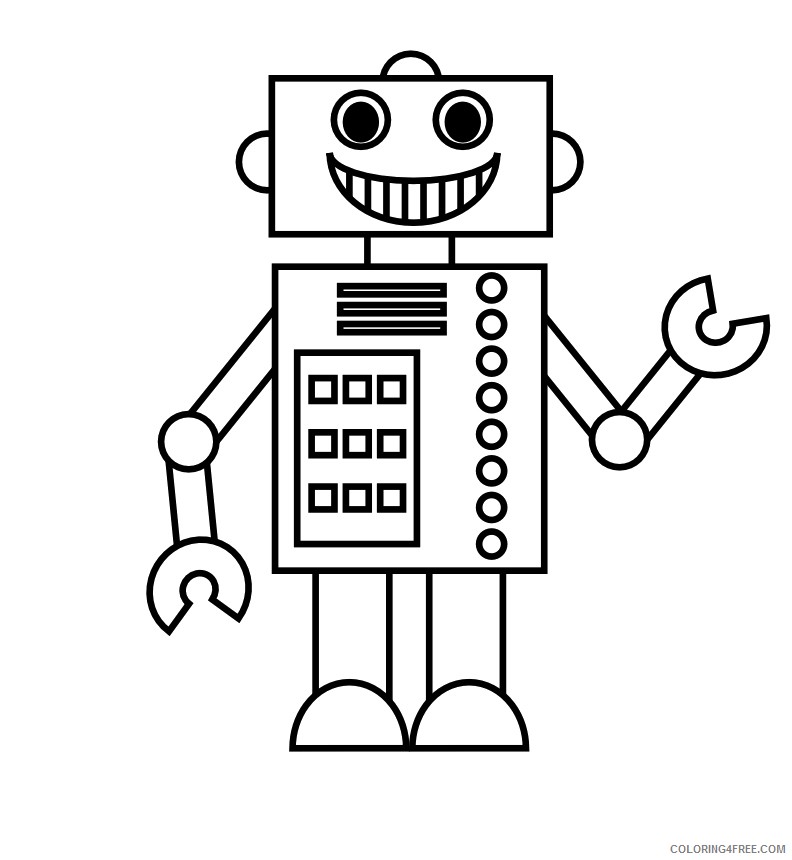 robot coloring pages for kids Coloring4free