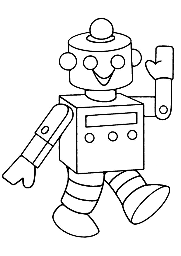 robot coloring pages for preschooler Coloring4free