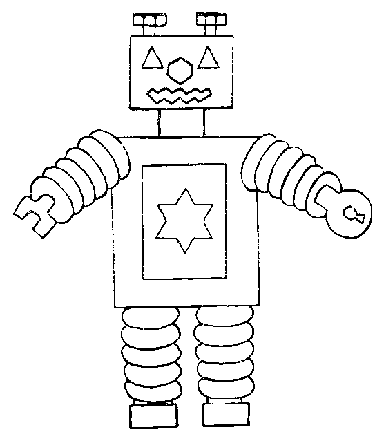 robot coloring pages for toddler Coloring4free