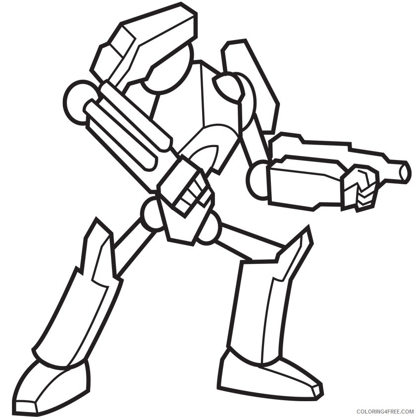 robot coloring pages free to print Coloring4free