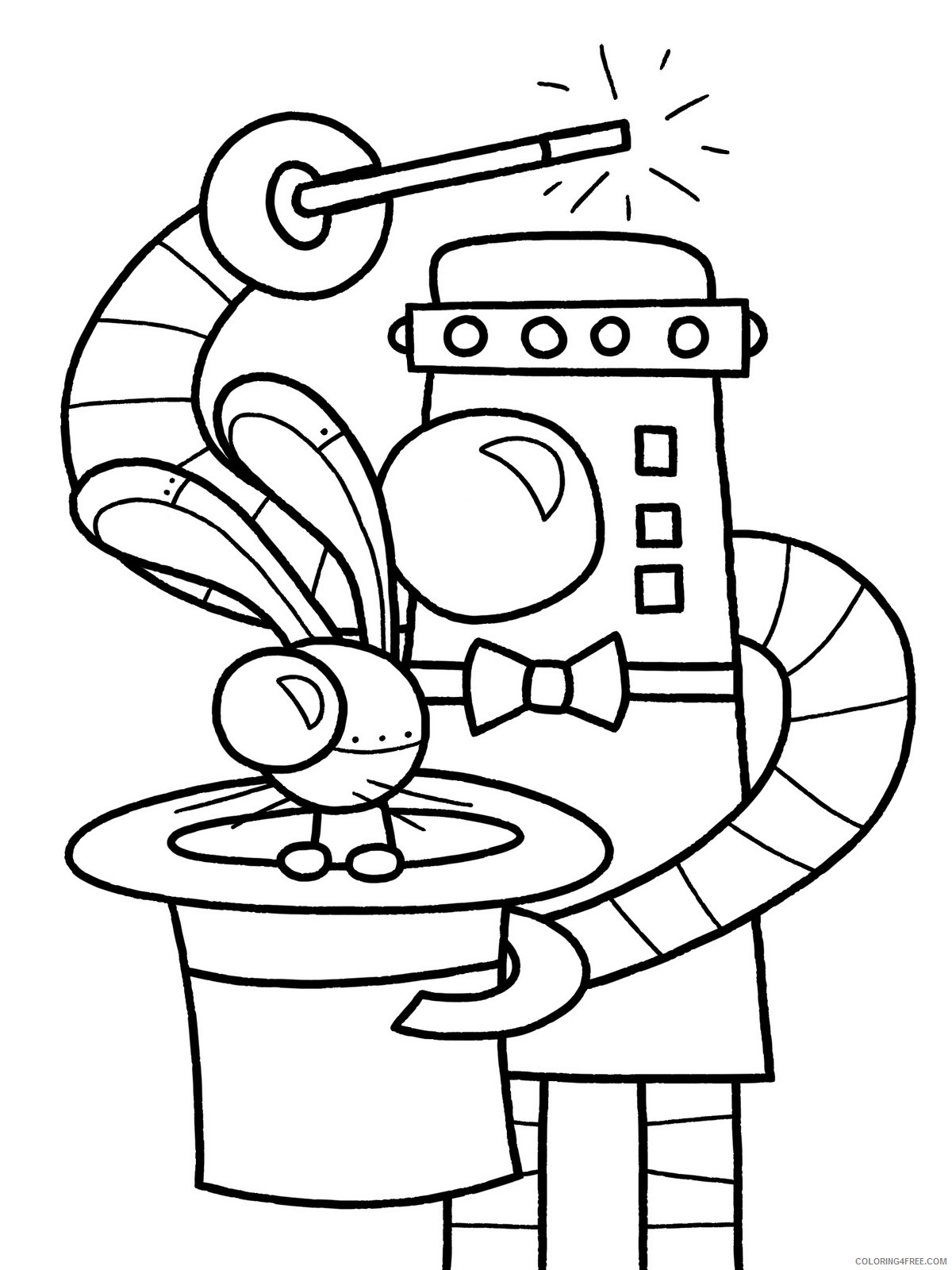 robot coloring pages printable for kids Coloring4free