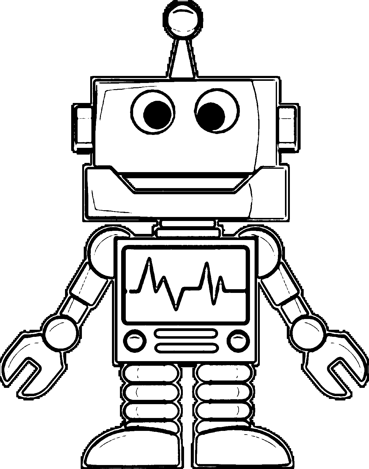 robot coloring pages to print Coloring4free