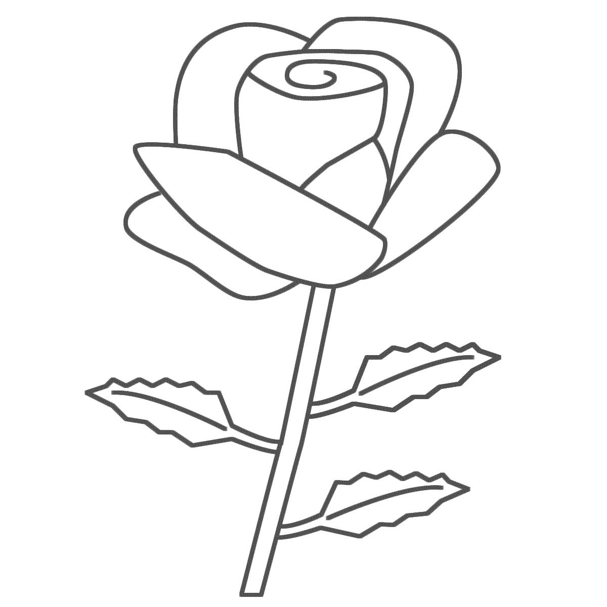 rose coloring pages for toddlers Coloring4free