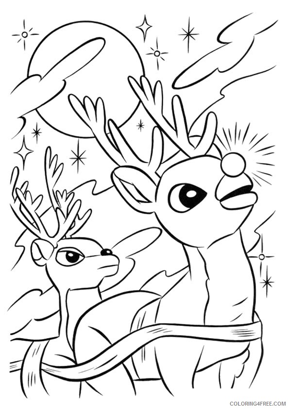 rudolph the red nosed reindeer coloring pages christmas eve Coloring4free