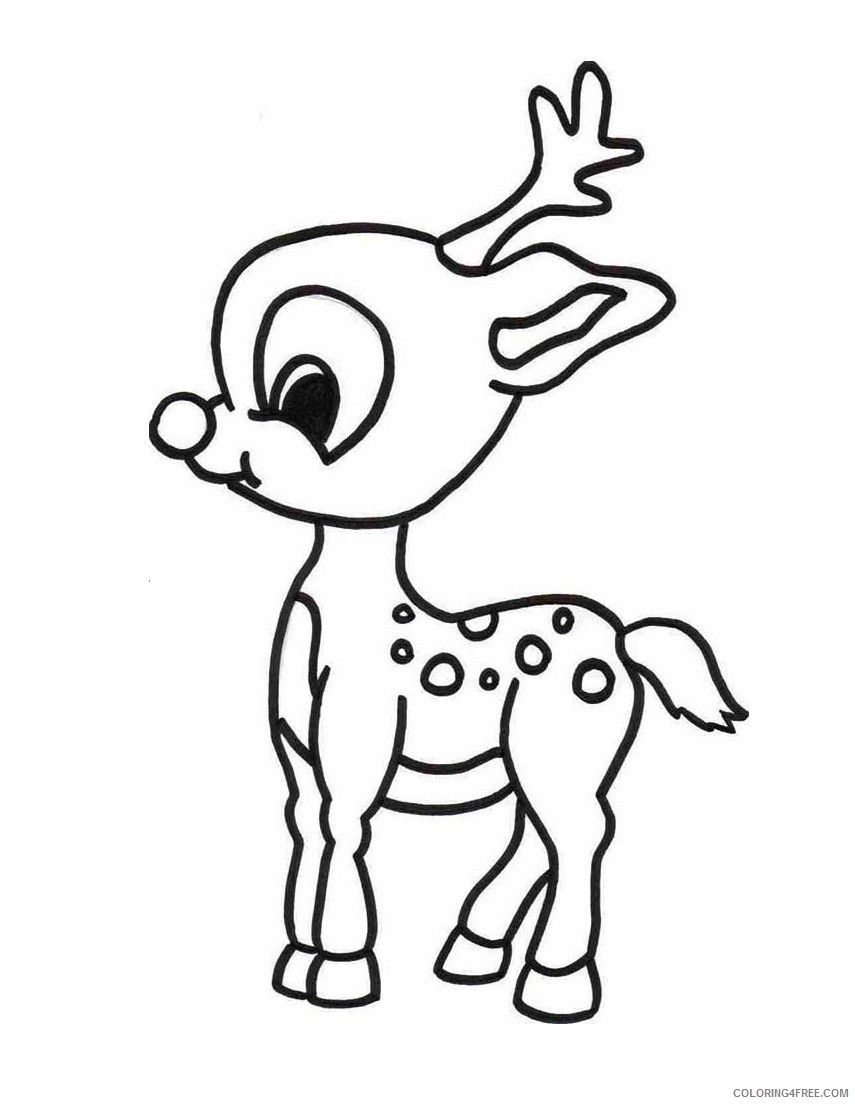 rudolph the red nosed reindeer coloring pages for kids Coloring4free