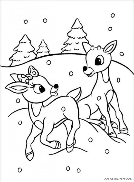 rudolph the red nosed reindeer coloring pages with clarice Coloring4free