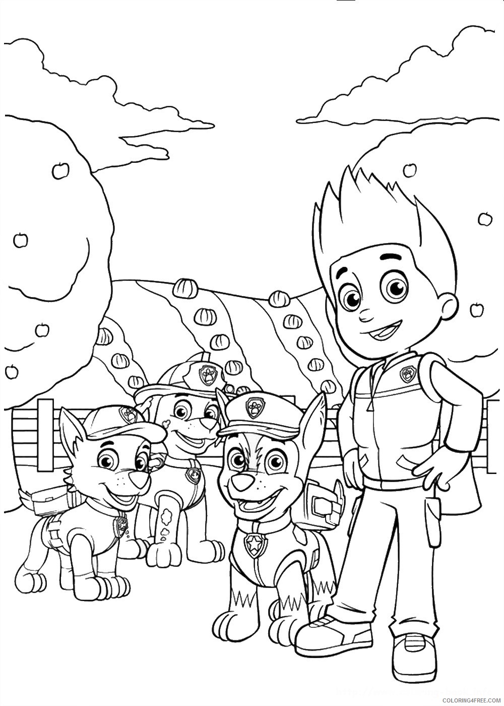 ryder and paw patrol coloring pages Coloring4free