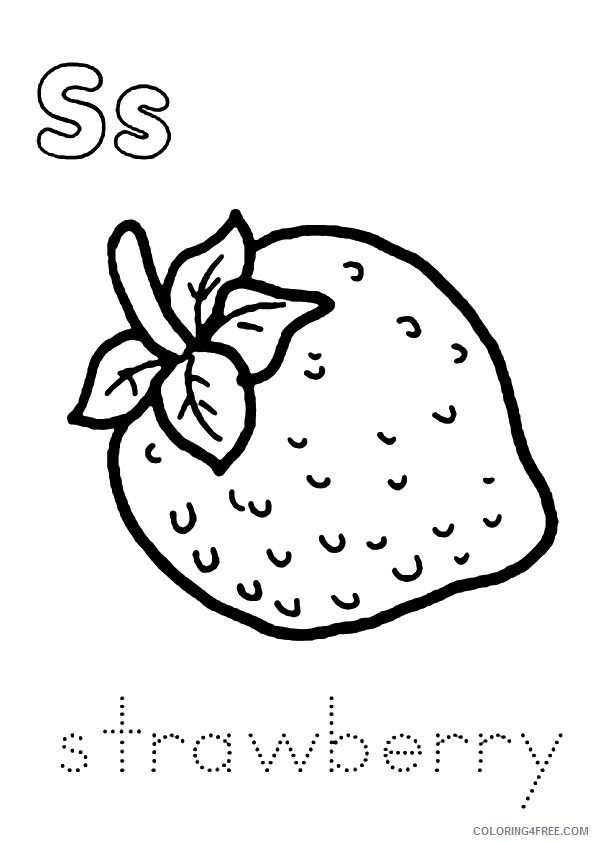 s for strawberry coloring pages Coloring4free
