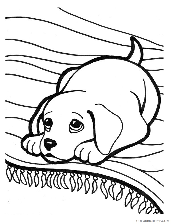 sad puppies coloring pages Coloring4free
