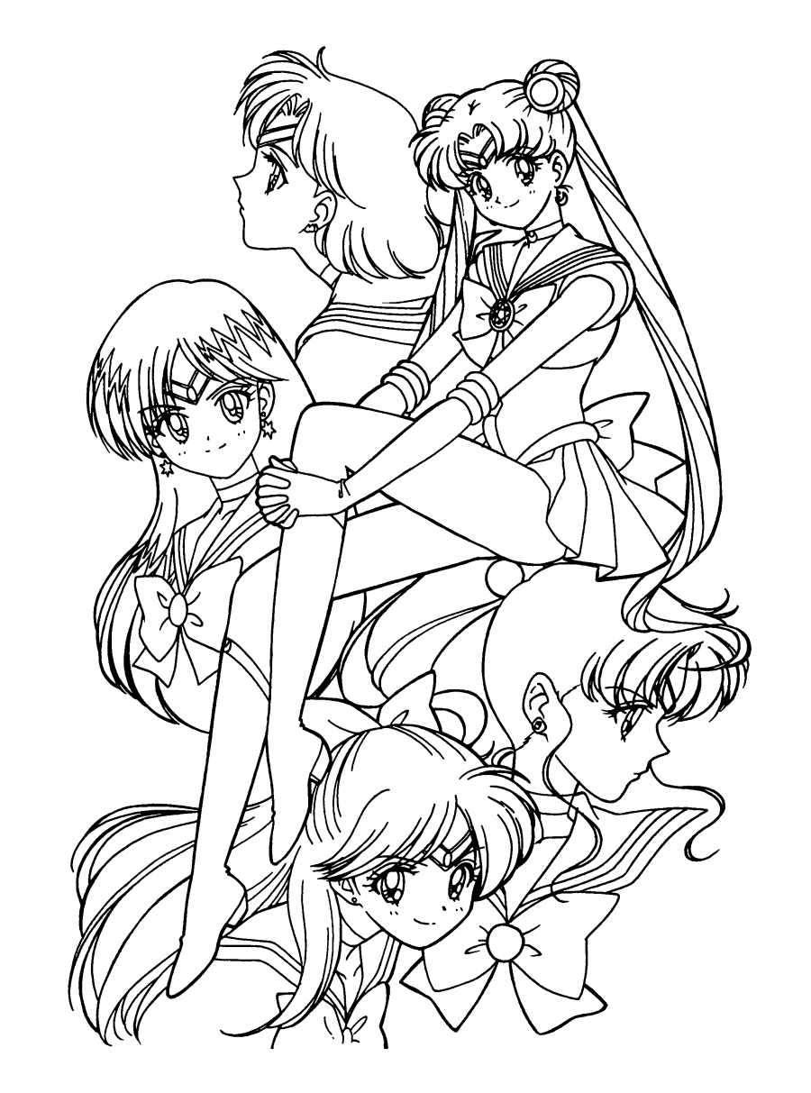 sailor moon coloring pages all characters Coloring4free