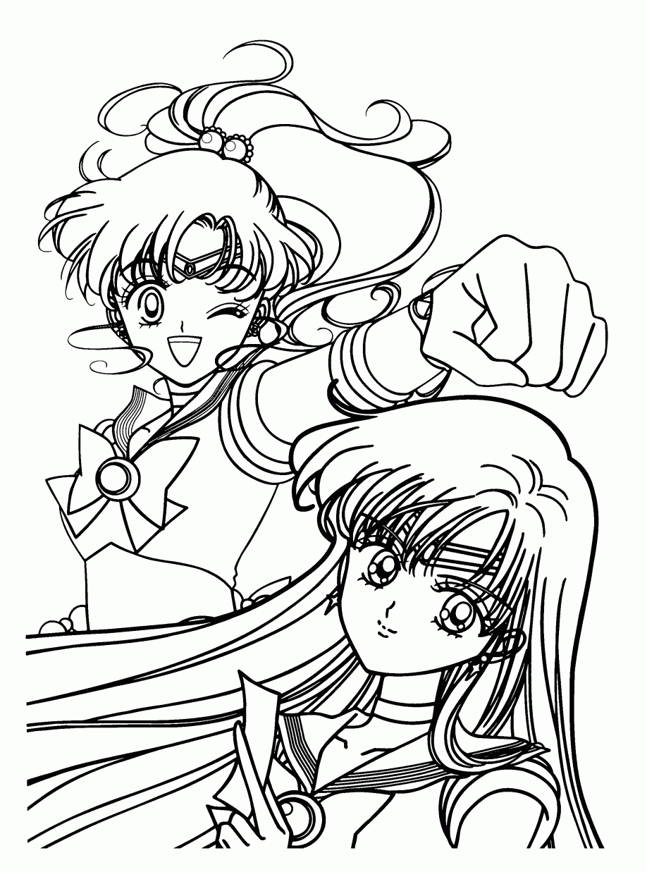 sailor moon coloring pages jupiter and mars Coloring4free