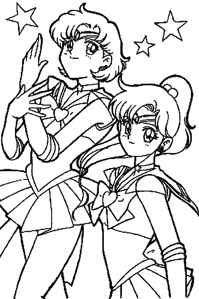 sailor moon coloring pages mercury and jupiter Coloring4free