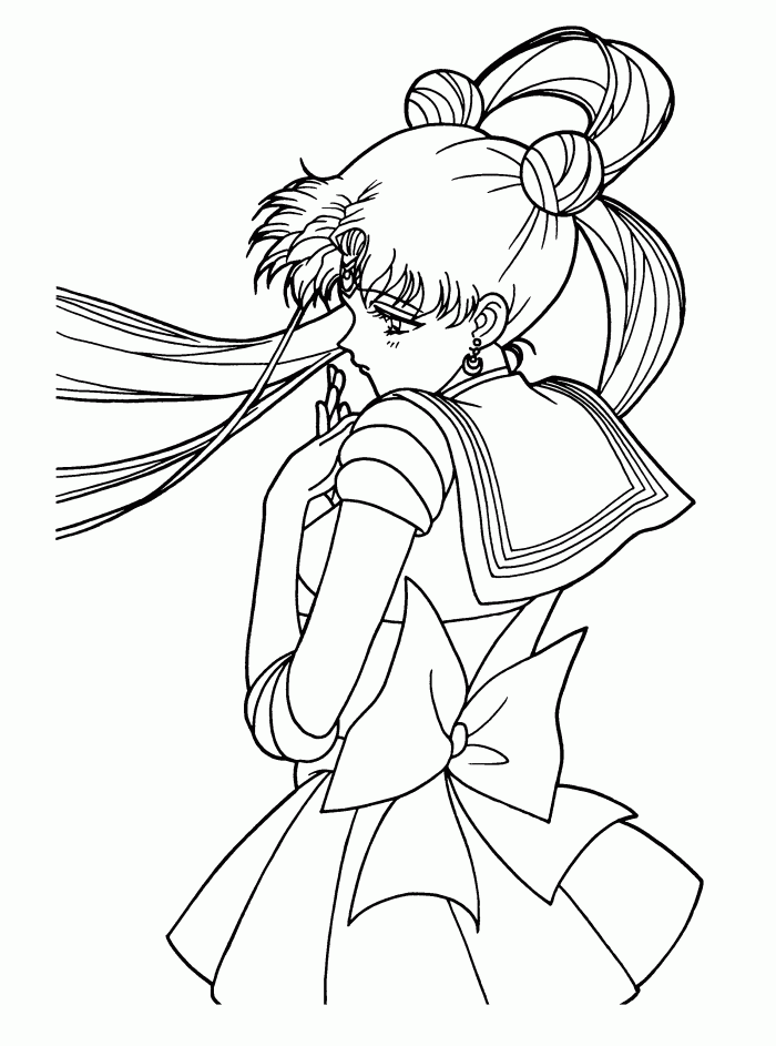 sailor moon coloring pages sad Coloring4free