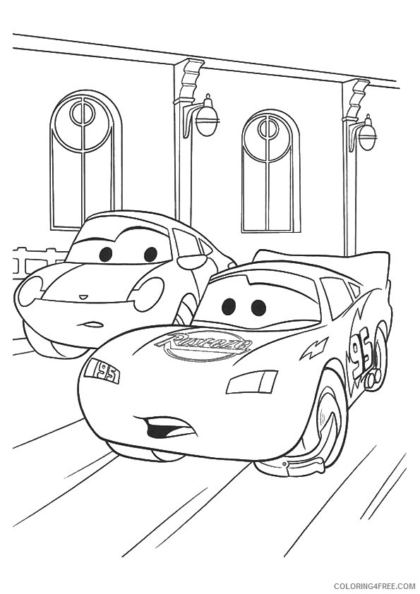 sally and lightning mcqueen coloring pages Coloring4free