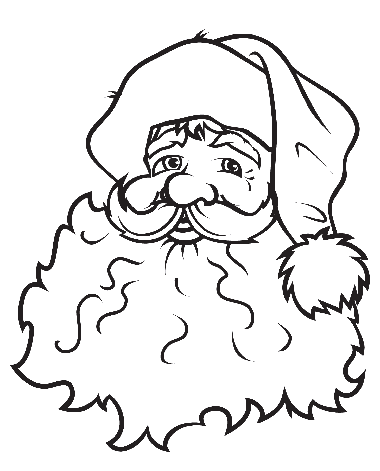 santa claus coloring pages face Coloring4free