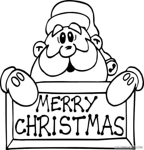 santa claus coloring pages merry christmas Coloring4free