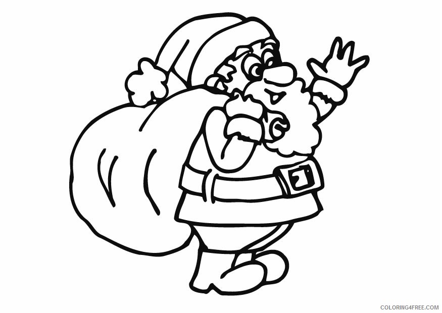 santa claus coloring pages printable for kids Coloring4free