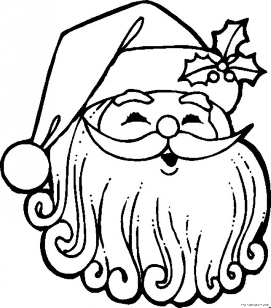 santa claus face coloring pages Coloring4free