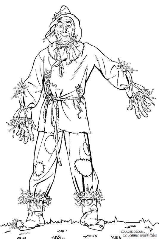 scarecrow wizard of oz coloring pages printable Coloring4free