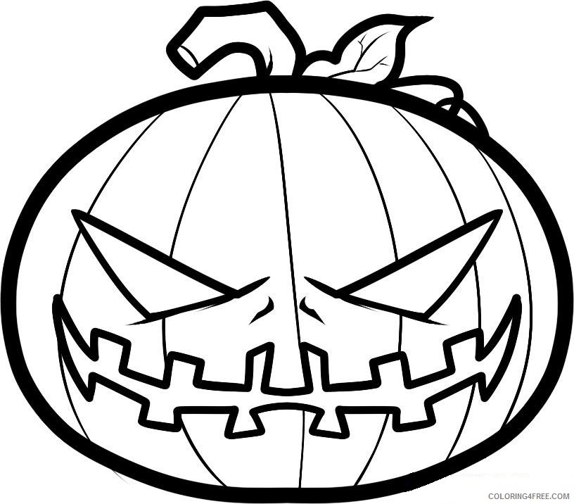 scary pumpkin coloring pages Coloring4free